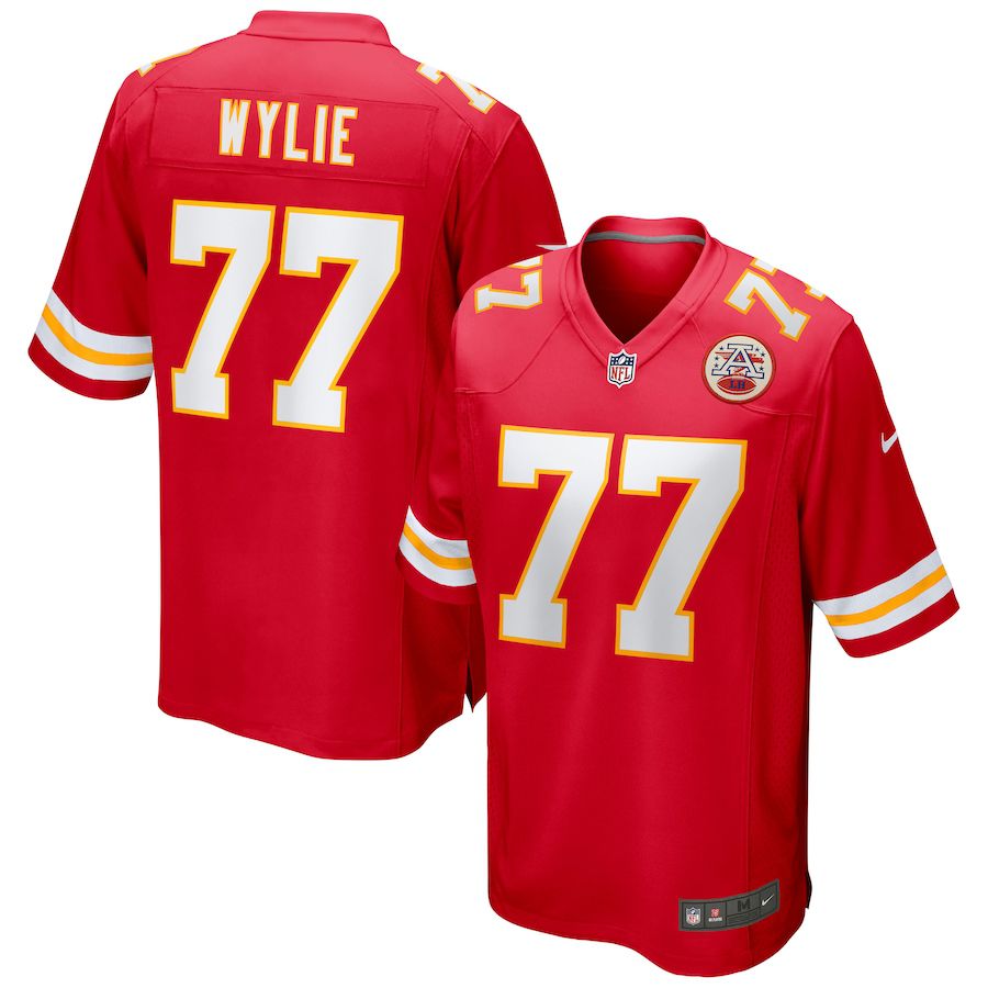 Men Kansas City Chiefs #77 Andrew Wylie Nike Red Game NFL Jersey